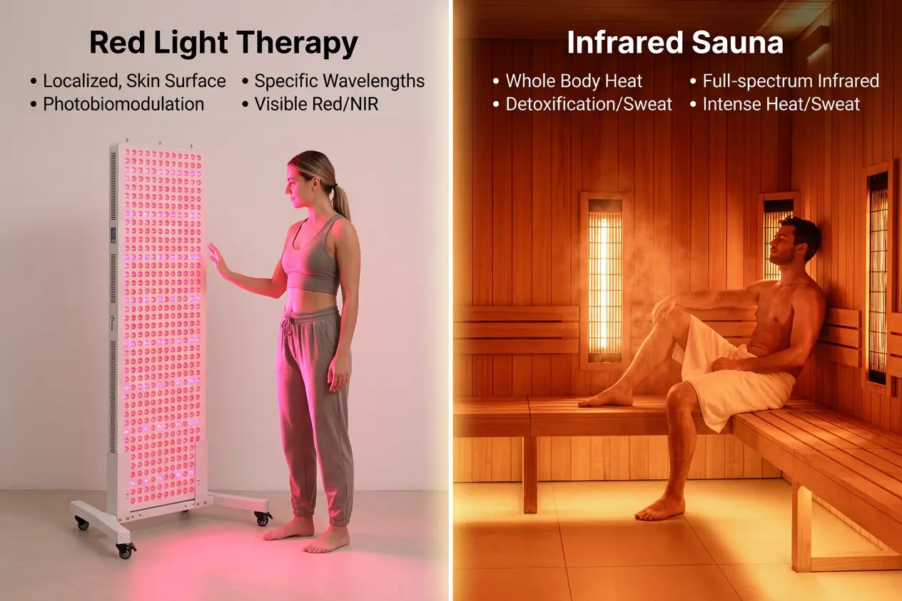 Red Light Therapy vs Infrared Sauna: What's the Difference?